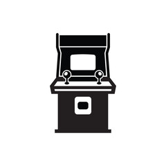 retro arcade cabinet icon illustration flat