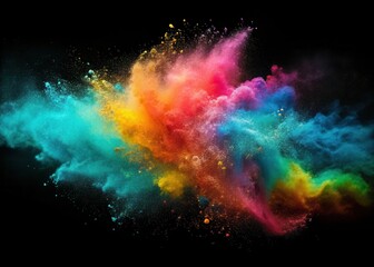 Obraz premium Colorful Powder Spray Art