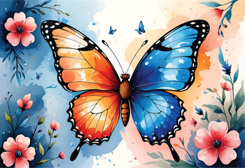 Butterfly water color 
