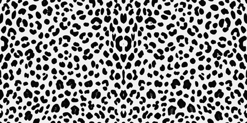 Classic black and white leopard print seamless pattern background