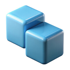 Fototapeta premium Blue cubes render illustration design element for graphic design and web design projects and presentations 3d