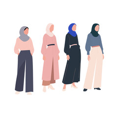 Stylish Muslim Women in Modern Hijab Fashion