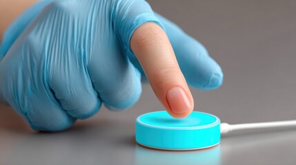 Innovative action on smart medical platform healthcare facility digital health device clean environment close-up view