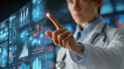 Innovative health monitoring smart medical platform advancements in digital healthcare high-tech environment professional viewpoint