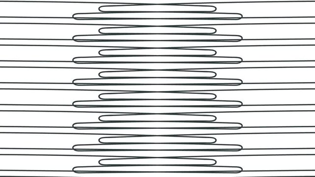 Animation of a bending moving wire or fence.