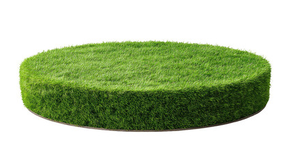 Circular grassy platform