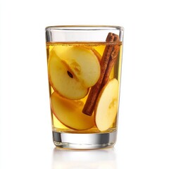 Refreshing Apple Cinnamon Drink in Glass