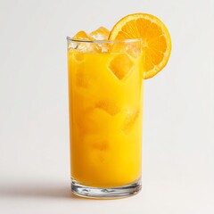 Refreshing Iced Orange Juice with Orange Slice