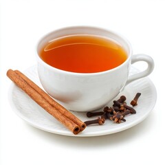 Warm Spiced Tea in White Cup