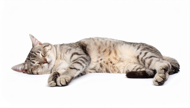 sleeping cat lying down