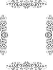 decorative frame with floral ornament