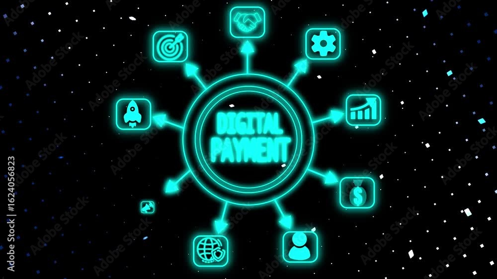 Poster digital payment ,business, ,blockchain business technology, internet and networking concept network,