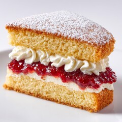 Delicious Victoria Sponge Cake Slice