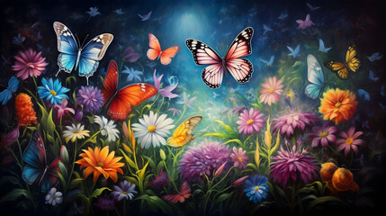 butterfly in the aquarium