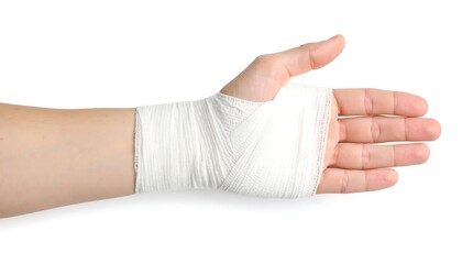 Bandaged child's wrist