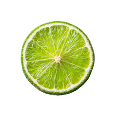 Juicy Lime Slice, Close-up Macro Photography of a Fresh Lime Cut in Half
