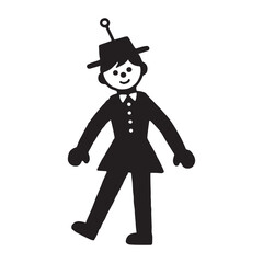  Ausmalbilder puppen Silhouette White Background.