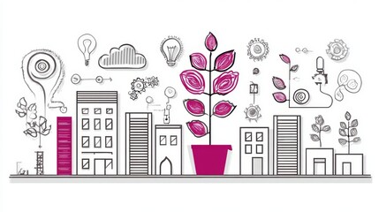 Urban Growth: A Visual Representation of City Development and Sustainable Innovation