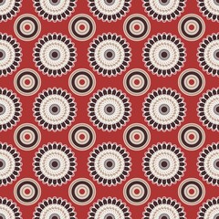 Vibrant floral pattern with retro aesthetic for eye-catching designs and creative projects