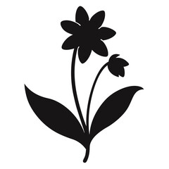 black and white flower