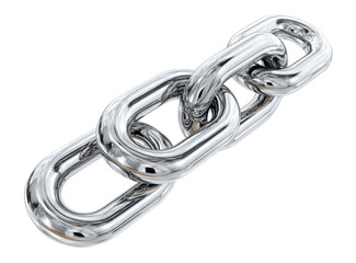 Obraz premium Polished metallic chain links