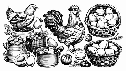 chicken and eggs