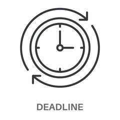 Simple Deadline Design Icon, Simple Style Design Inspiration For Any Logos Interface And Purpose