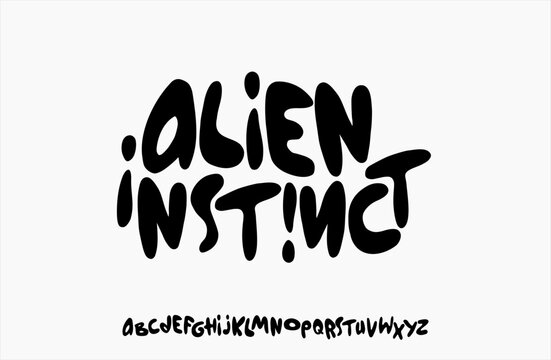 Modern Bold Groovy Font. Typography urban style alphabet fonts for fashion, sport, technology, digital, movie, logo design, vector illustration, uppercase
