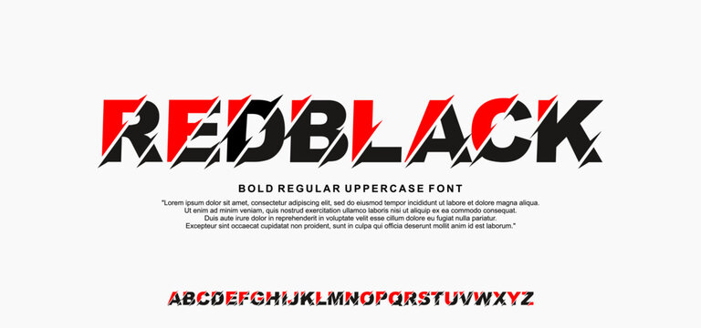 Modern Bold Groovy Font. Typography urban style alphabet fonts for fashion, sport, technology, digital, movie, logo design, vector illustration, uppercase