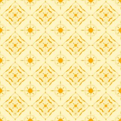 Ornate Geometric Seamless Pattern in Soft Cream Tones