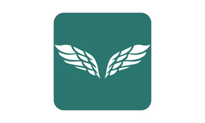Naklejka premium Bird Flight Wing Icon – Minimalist Logo Vector