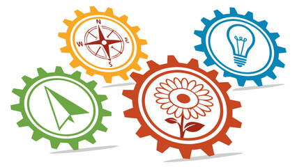 gear icon vector illustration