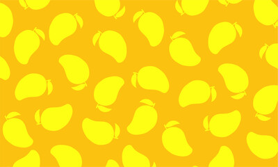 Mango pattern. Seamless pattern with Mango. Fruits background Vector illustration