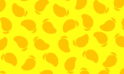 Mango pattern. Seamless pattern with Mango. Fruits background Vector illustration