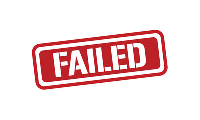 FAILED red stamp text vector, rubber stamp