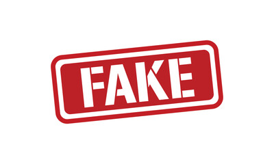 FAKE red stamp text vector, rubber stamp