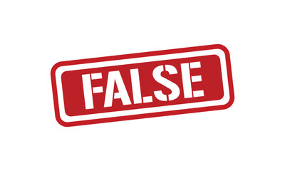 FALSE red stamp text vector, rubber stamp