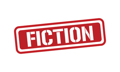 FICTION red stamp text vector, rubber stamp