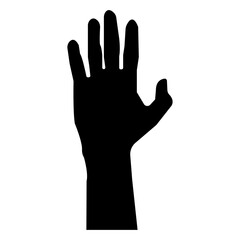 Hand Raised icon, Simple Icon Vector Design, best used for presentation, application, web and banner	