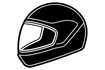 Motorcycle Helmet silhouette vector illustration
