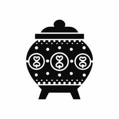 Money Pot icon silhouette vector illustration