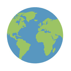 globe on white background