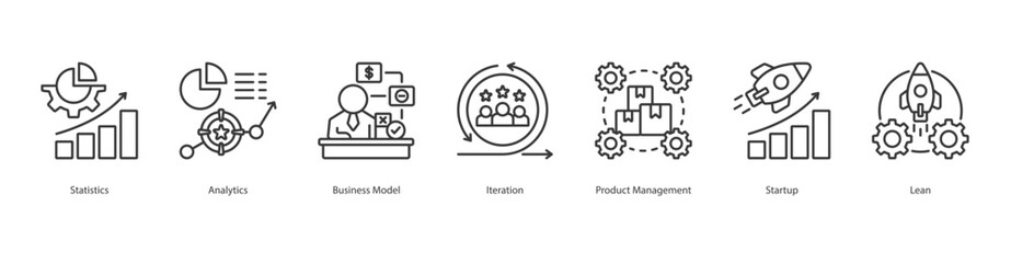 Build Smarter banner web icon set vector illustration concept with icon of statistics, analytics, business model, iteration, product management, startup, lean