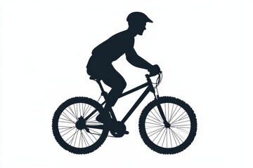 Man cycling icon vector illustration isoleted on white background in black silhouette complex photo .