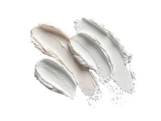 Textured cream strokes in varying shades of light beige and white