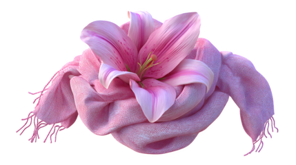 pink flower isolated on white background