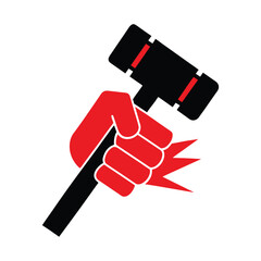 hand holding hammer