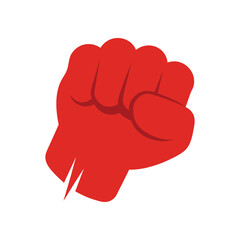 red fist punching