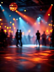 Blurred nightclub scene