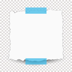 Printable Torn Paper Template with Blue Tape Design
